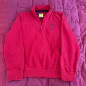 Prince & Fox 1/4 Zip Pullover Sweatshirt Red Size M Medium